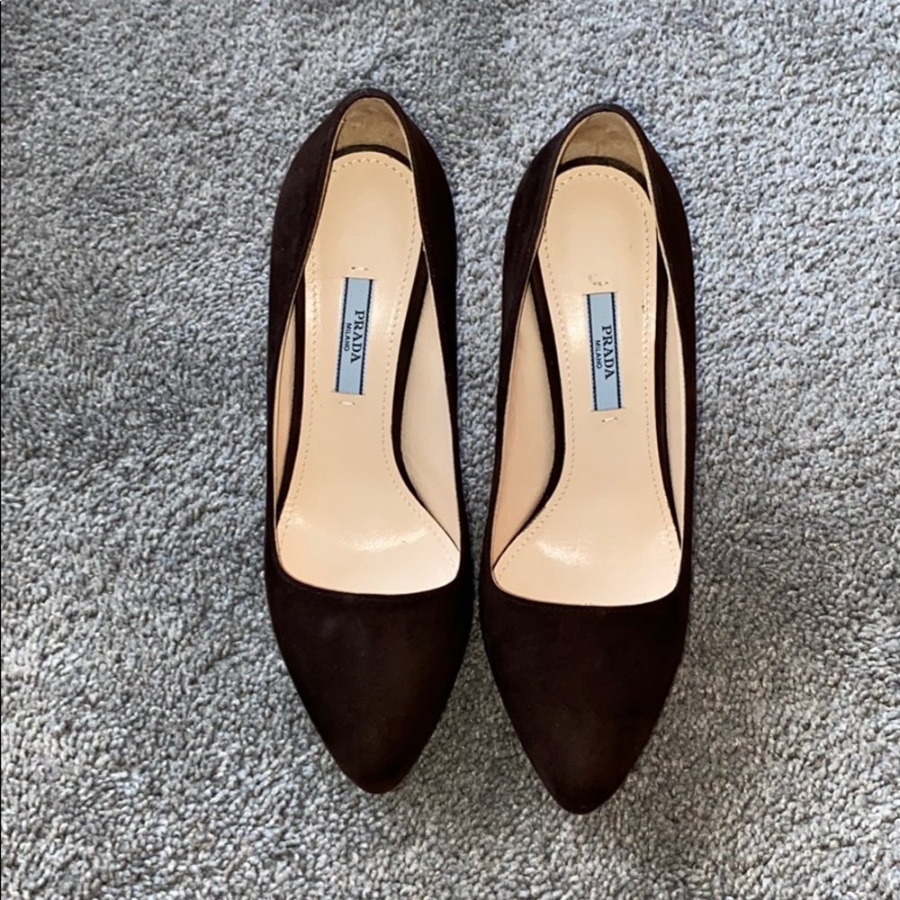 Prada suede pumps